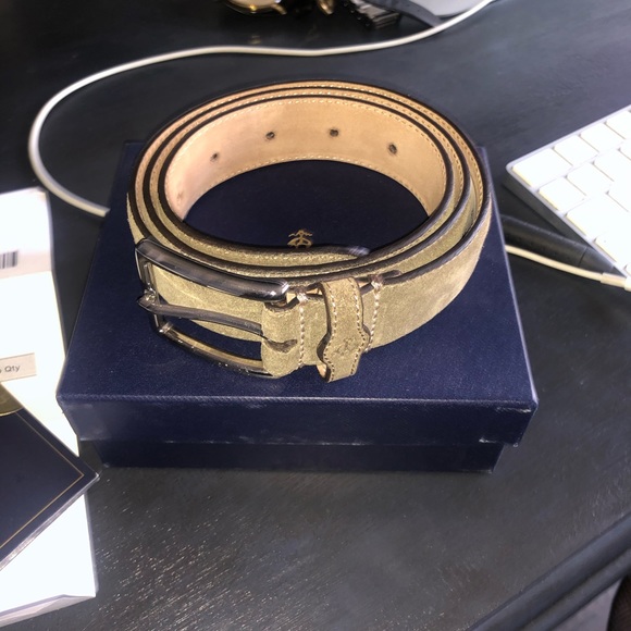 COPY - Men’s suede dress belt - Picture 2 of 4